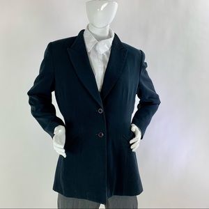 Women’s 14 Blue DRESS BARN Peak-Lapel Short Coat